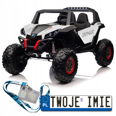 Buggy UTV-MX 2000n Pojazd na akumulator LED ekoskóra EVA wejście USB MP3