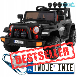 [BRD-7588] Terenowy Full Time 4WD [4X40W, 10Ah] koła EVA, pokrowiec, pilot, LED, MP3 - czarny