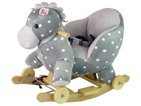 KOŃ NA BIEGUNACH KONIK JEŹDZIK 2W1 DLA DZIECI DŹWIĘKI PASY