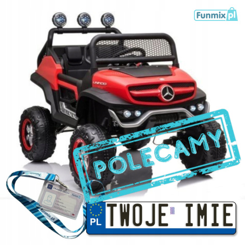 Mercedes Unimog S Pojazd na akumulator auto dla dzieci 4X45W FM Radio