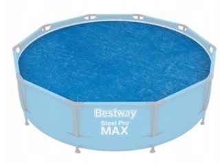 Pokrywa solarna folia na basen ogrodowy o średnicy 366cm 12ft - Bestway [58242]