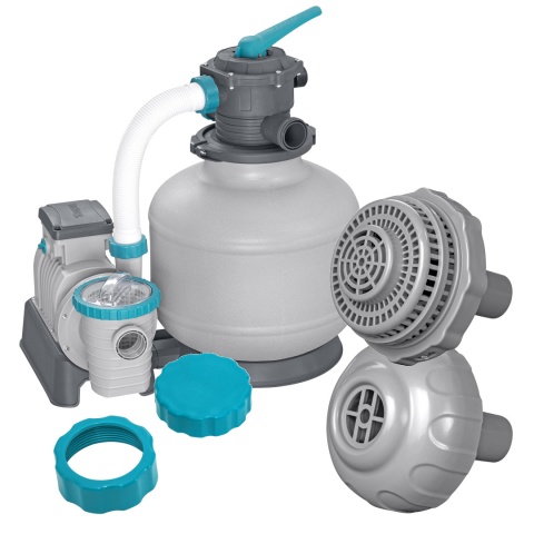 [58486+58475] Pompa filtrująca piaskowa do basenu 11355L/h + 2x Kulki filtracyjne - Bestway