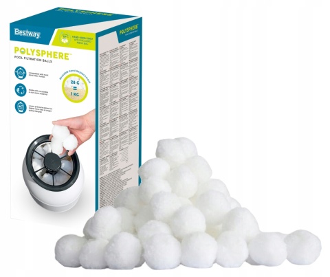 [58486+58475] Pompa filtrująca piaskowa do basenu 11355L/h + 2x Kulki filtracyjne - Bestway