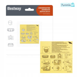 Bestway 62091 zestaw naprawczy łatki wodoodporne do naklejania