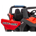 [XMX-603] Duży Buggy SUPERSTAR UTV-MX 2000N dla 2 dzieci, wersja 300W [4X75W, 9Ah-24V] pilot, pokrowiec, LED, MP3, BT - czerwony