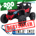 CAN-AM Mocny buggy 4x4 na akumulator 4x200w dla dzieci 24V 7AH pilot LED