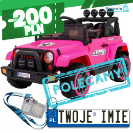 Jeep full time 4WD 4x4 Auto terenowe na akumulator mocny pilot pokrowiec