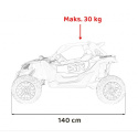 [KKL-808] Buggy SR SUPER 66 dla 2 dzieci [4X75W, 7Ah-24V] pilot, LED, MP3 - czerwony