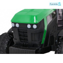 Pojazd traktor titanium z przyczepą dla dzieci 2X45W ekoskóra EVA MP3 AUX