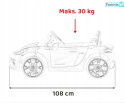 Porsche Spyder RS 718 Auto na akumulator pojazd dla dzieci 2x45w LED EVA