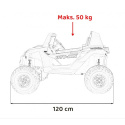 [XMX-603] Duży Buggy SUPERSTAR UTV-MX 2000N dla 2 dzieci, wersja 300W [4X75W, 9Ah-24V] pilot, pokrowiec, LED, MP3, BT - biały