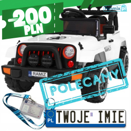 Terenowe Full Time 4WD auto z napędem 4x4 i Pilotem Audio LED Schowek