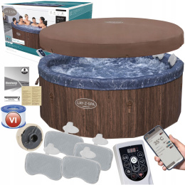 Bestway 6001W basen jacuzzi z hydromasażem okrągłe Spa 1250L 5-7 osobowy