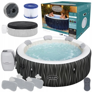 Jacuzzi basen z hydromasażem nadmuchiwane Spa 908 l diody LED HOLLYWOOD - Bestway [60059]