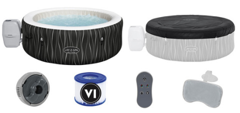 [60059] Jacuzzi basen z hydromasażem nadmuchiwane Spa 908 l diody LED - Bestway