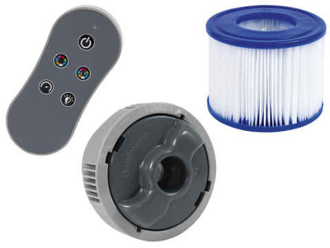 [60059] Jacuzzi basen z hydromasażem nadmuchiwane Spa 908 l diody LED - Bestway