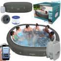 Bestway 60067 Jacuzzi basen z hydromasażem nadmuchiwane Spa 1370L + pompa filtr