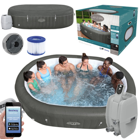 Bestway 60067 Jacuzzi basen z hydromasażem nadmuchiwane Spa 1370L + pompa filtr