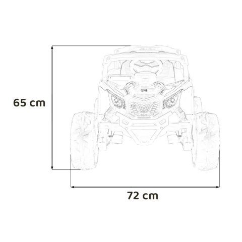 [CA003] Mocny Maverick ATV CAN-AM Buggy [4X200W, 10Ah-24V] koła EVA, pokrowiec, pilot LED, MP3, BT - czerwony