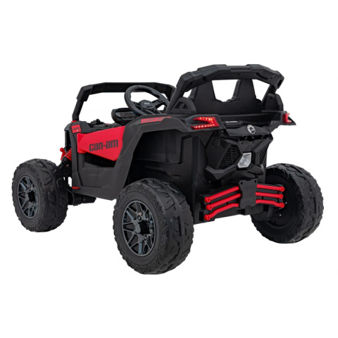 [CA003] Mocny Maverick ATV CAN-AM Buggy [4X200W, 10Ah-24V] koła EVA, pokrowiec, pilot LED, MP3, BT - czerwony