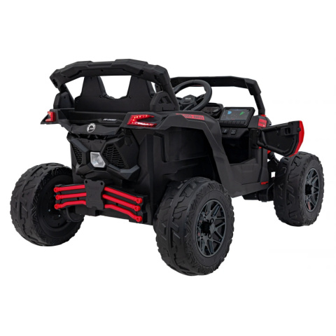[CA003] Mocny Maverick ATV CAN-AM Buggy [4X200W, 10Ah-24V] koła EVA, pokrowiec, pilot LED, MP3, BT - czerwony