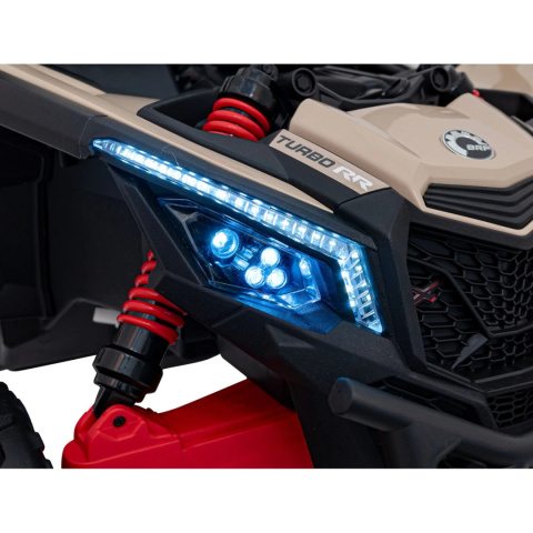 [CA003] Mocny Maverick ATV CAN-AM Buggy [4X200W, 10Ah-24V] koła EVA, pokrowiec, pilot LED, MP3, BT - khaki