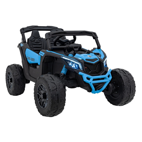 [CA003] Mocny Maverick ATV CAN-AM Buggy [4X200W, 10Ah-24V] koła EVA, pokrowiec, pilot LED, MP3, BT - niebieski