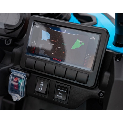 [CA003] Mocny Maverick ATV CAN-AM Buggy [4X200W, 10Ah-24V] koła EVA, pokrowiec, pilot LED, MP3, BT - niebieski