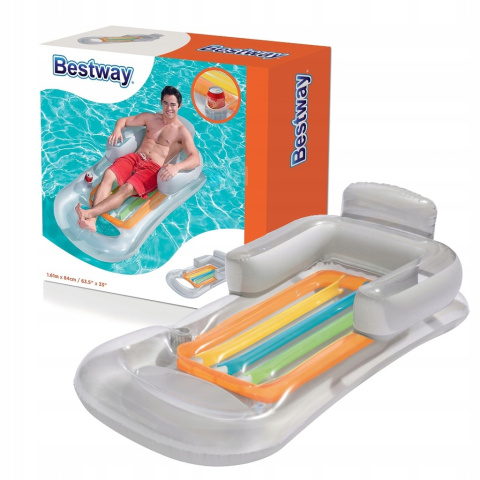 [43028] dmuchany materac do basenu fotel z oparciem leżak na plażę - Bestway