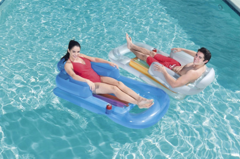 [43028] dmuchany materac do basenu fotel z oparciem leżak na plażę - Bestway