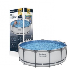 [5612X] Basen stelażowy Steel Pro MAX 427x122 Szary 14FT 5w1 Akcesoria - Bestway