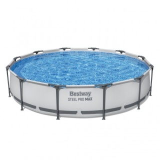 Basen Stelażowy Steel Pro MAX 366x76 Okrągły 12FT 3w1 Pompa Filtr - Bestway [56416]