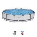 [56595] Basen stelażowy Steel Pro MAX 427x84 14FT 3w1 Pompa, Filtr - Bestway