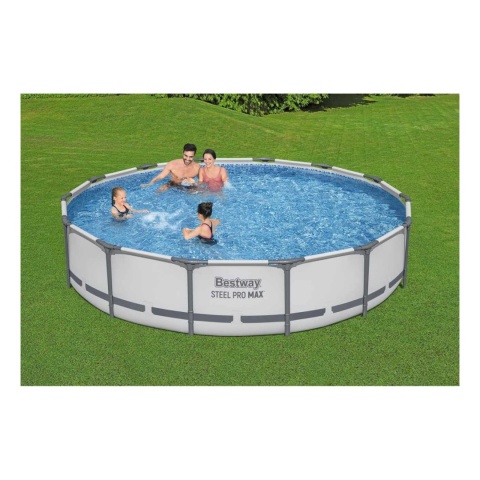 [56595] Basen stelażowy Steel Pro MAX 427x84 14FT 3w1 Pompa, Filtr - Bestway