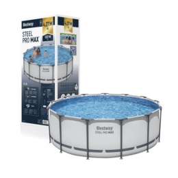 [56950] Basen stelażowy Steel Pro MAX 427x107 Szary 14FT 5w1, Akcesoria - Bestway
