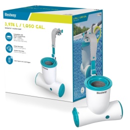 [58469] Filtrująca Pompa basenowa ze Skimmerem Skimatic FlowClear 3974l/h Filtr wymienny - Bestway
