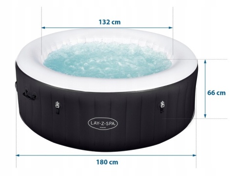 [60001] Basen Spa miami dla 4 osób 180cm x 66cm 2050w 669l 177gal - Bestway
