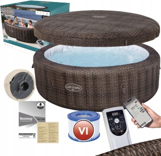 Basen z hydromasażem dmuchane ogrodowe Spa Bali 216x71 cm - Bestway [6001P]