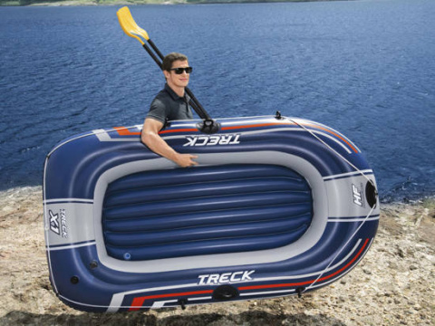 [61083] Ponton z wiosłami pompka 234x135cm dwuosobowy - Bestway