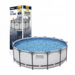 [5618W] Basen okrągły stelażowy ogrodowy steel pro max 396x122cm 14ft -- Bestway