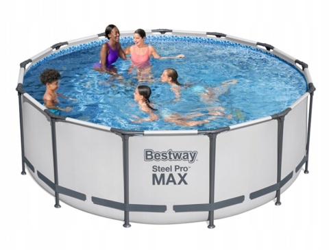 Basen okrągły stelażowy ogrodowy steel pro max 396x122cm 14ft -- Bestway [5618W]