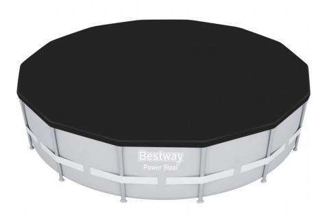 Plandeka Pokrywa Ochronna na Basen PVC Ø 396cm Czarna Okrągła - Bestway [58292]