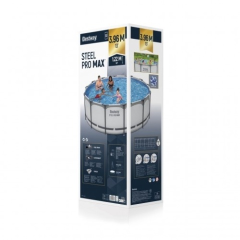 [5618W] Basen Stelażowy Steel Pro MAX 396x122 13FT 5w1 i Akcesoria - Bestway