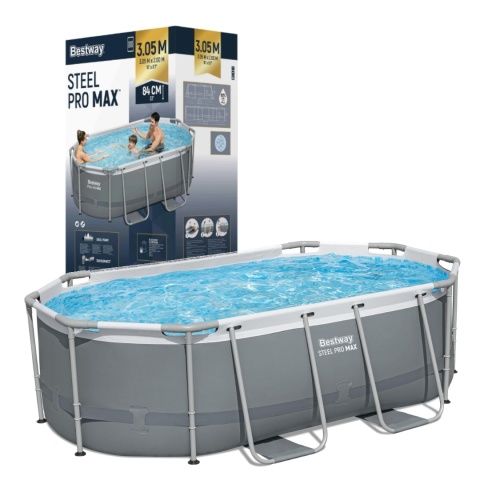 [5614A] Basen stelażowy Power Steel 305x200x84 10x6FT 5w1 ChemConnect - Bestway