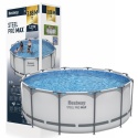 [56420] Basen stelażowy Steel Pro MAX 366x122 12FT 5w1 Drabinka, Pokrywa, Pompa Filtr - Bestway