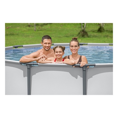 [5612X] Basen stelażowy Steel Pro MAX 427x122 Szary 14FT 5w1 Akcesoria - Bestway