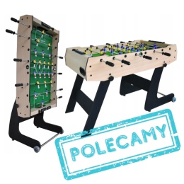 [F48056 WOOD] STÓŁ DO GRY PIŁKARZYKI SOLIDNY DUŻY SKŁADANY 121cm