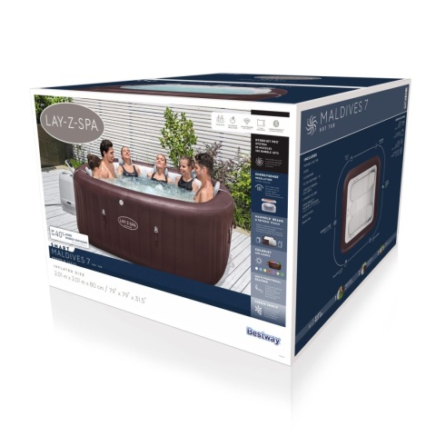 Basen Spa Lay-Z-Spa Maldives SMART HydroJet PRO Jacuzzi 201x80 cm - Bestway [6001U]
