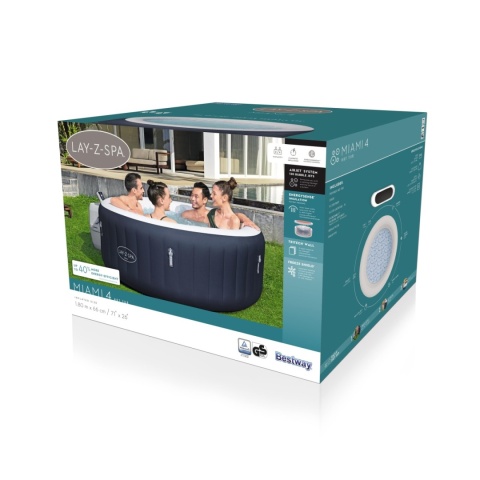 Basen Spa Lay-Z-Spa Miami Air Jet Jacuzzi 180x66 cm - Bestway [6001C]