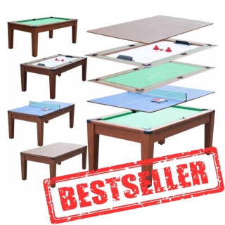 Stół do gier 6FT 5W1 bilard ping pong cymbergaj [M8401]